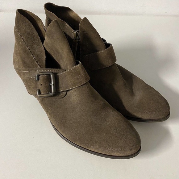 Paul Green Capshaw Bootie Ankle Boot Suede Round Toe Buckle Zip 7.5 UK 1… - Picture 2 of 9